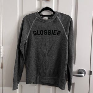 glossier gray crewneck